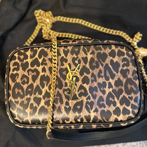 Saint laurent YSL mini Monogram leopard heart crossbody - Picture 2 of 4